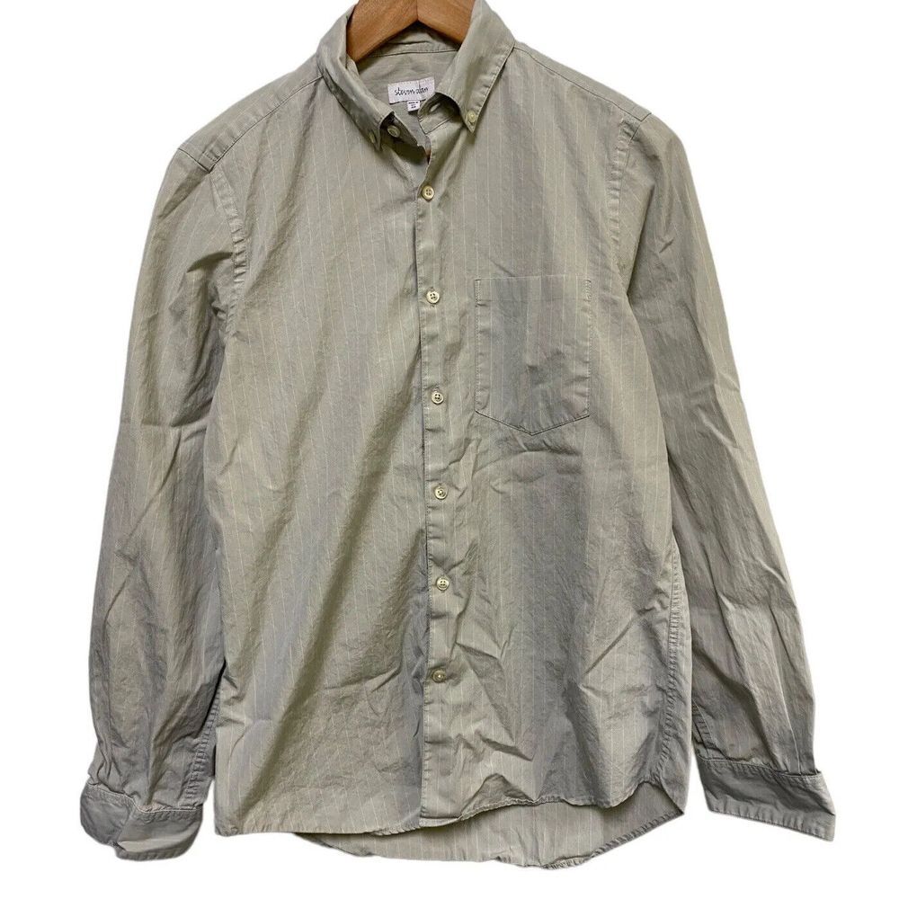 Steven Allen Men's Long‎ Sleeve Casual Button Down Shirt Green Size XS